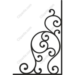 Elegant Swirling Corner Flourish