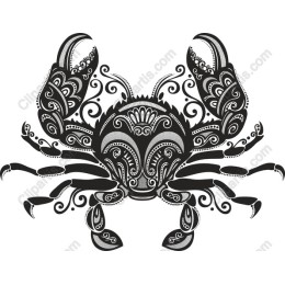 Ornate Black and White Crab