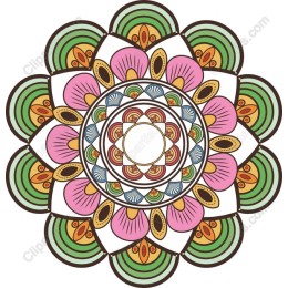 Vibrant Floral Mandala
