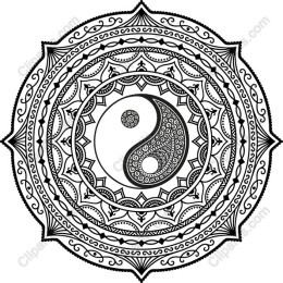 Intricate Yin-Yang Mandala