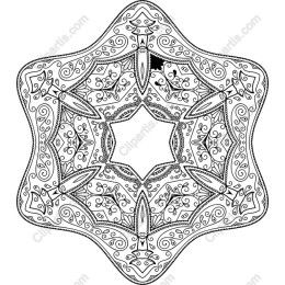 Intricate Star-Shaped Mandala