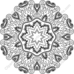 Intricate Black and White Mandala