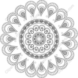 Mandala-Inspired - Elegant Teardrop Motif
