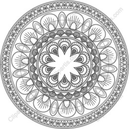 Intricate Black and White Mandala