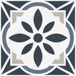 Geometric Floral Tile
