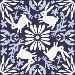 Whimsical Rabbit Floral
