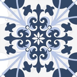 Elegant Blue Floral Mandala