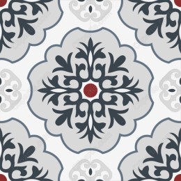 Vintage Floral Tile Pattern