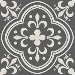 Fleur-de-Lis Geometric Tile Pattern