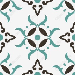 Teal and Brown Floral Elegance Pattern