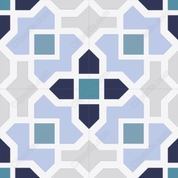 Geometric Blue Tile Pattern