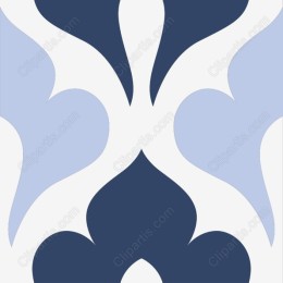 Elegant Floral Pattern in Navy and Blue