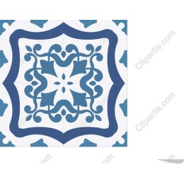Elegant Blue and White Tile Pattern