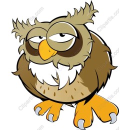 Whimsical Cartoon Owl