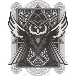 Majestic Owl - Black and White