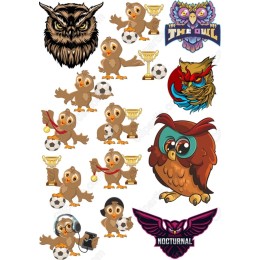 Owl Soccer Clipart Bundle - 15 Unique
