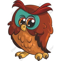 Charming Cartoon Owl