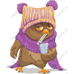Cozy Owl with Drink