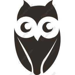 Owl - Whimsical Black and White