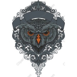 Ornate Owl Head