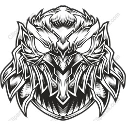 Fierce Owl Head