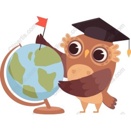 Wise Owl with Globe