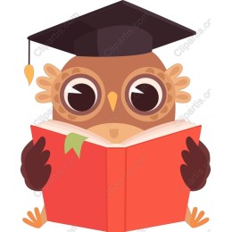 Wise Owl with Book