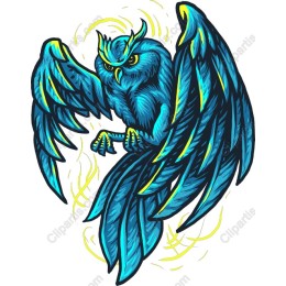 Majestic Blue Owl