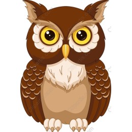 Charming Cartoon Owl