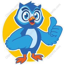 Cheerful Blue Bird Thumbs-Up