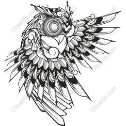 Majestic Owl in Black and White