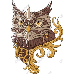 Artistic Owl Emblem