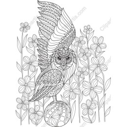 Majestic Owl Amidst Blooms