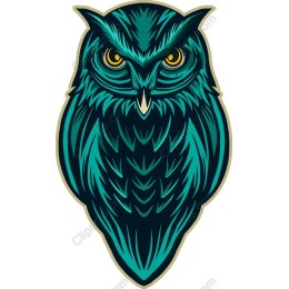 Majestic Teal Owl