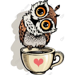 Whimsical Owl Coffee Cup