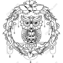 Floral Owl Mandala