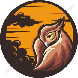 Captivating Owl - Sunset Scene