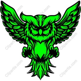 Majestic Green Owl