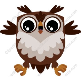 Cheerful Cartoon Owl