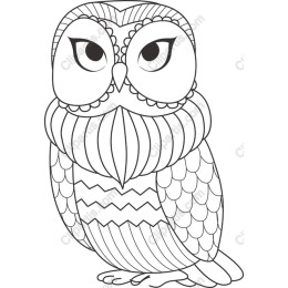 Elegant Owl Outline