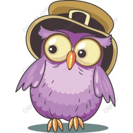 Charming Purple Owl