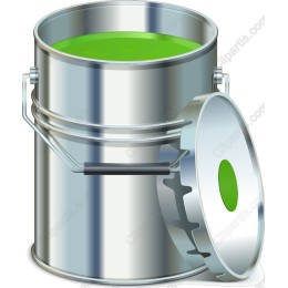 Metallic Paint Can with Green Interior