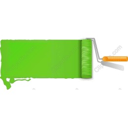 Vibrant Green Paint Roller