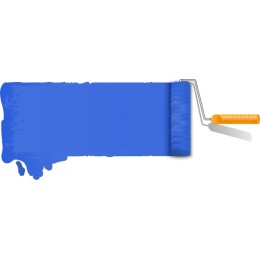 Vibrant Blue Paint Roller