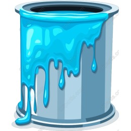 Blue Paint Can
