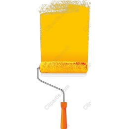 Vibrant Yellow Paint Roller