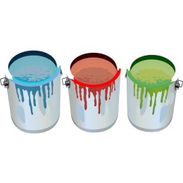 Vibrant Dripping Paint Cans