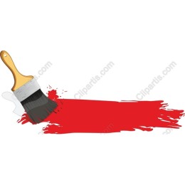 Red Brush Stroke