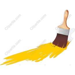 Vibrant Yellow Paint Brush Stroke