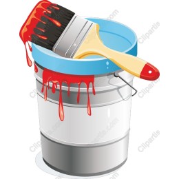 Paint Bucket and Brush